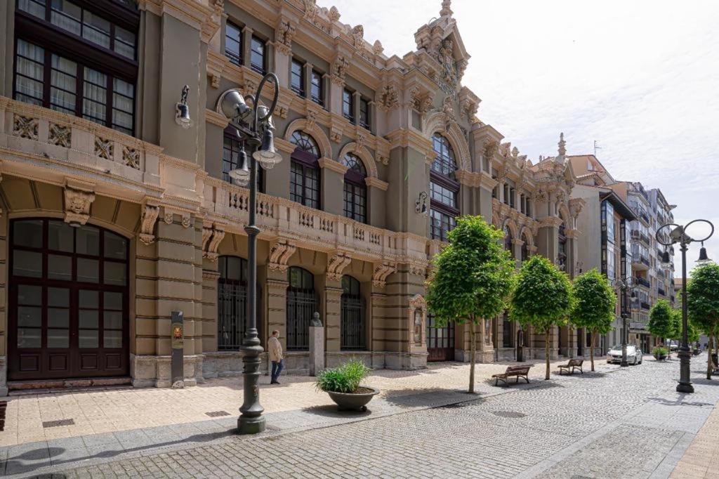 Apartamento Palacio Valdes, Centro Aviles, Con Parking Eksteriør bilde