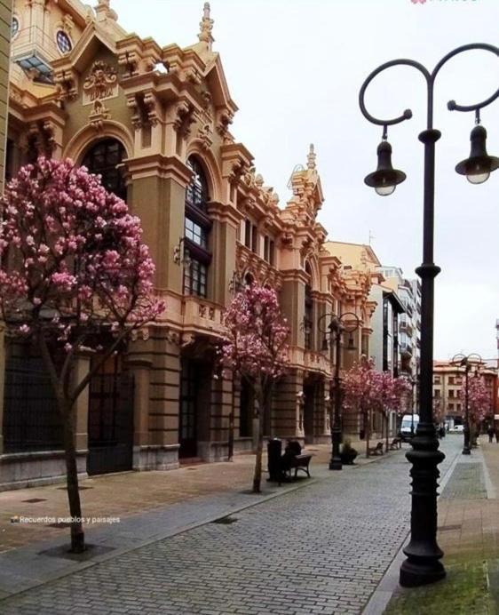 Apartamento Palacio Valdes, Centro Aviles, Con Parking Eksteriør bilde
